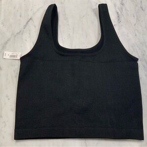 GapBody Black Ribbed Tank Top